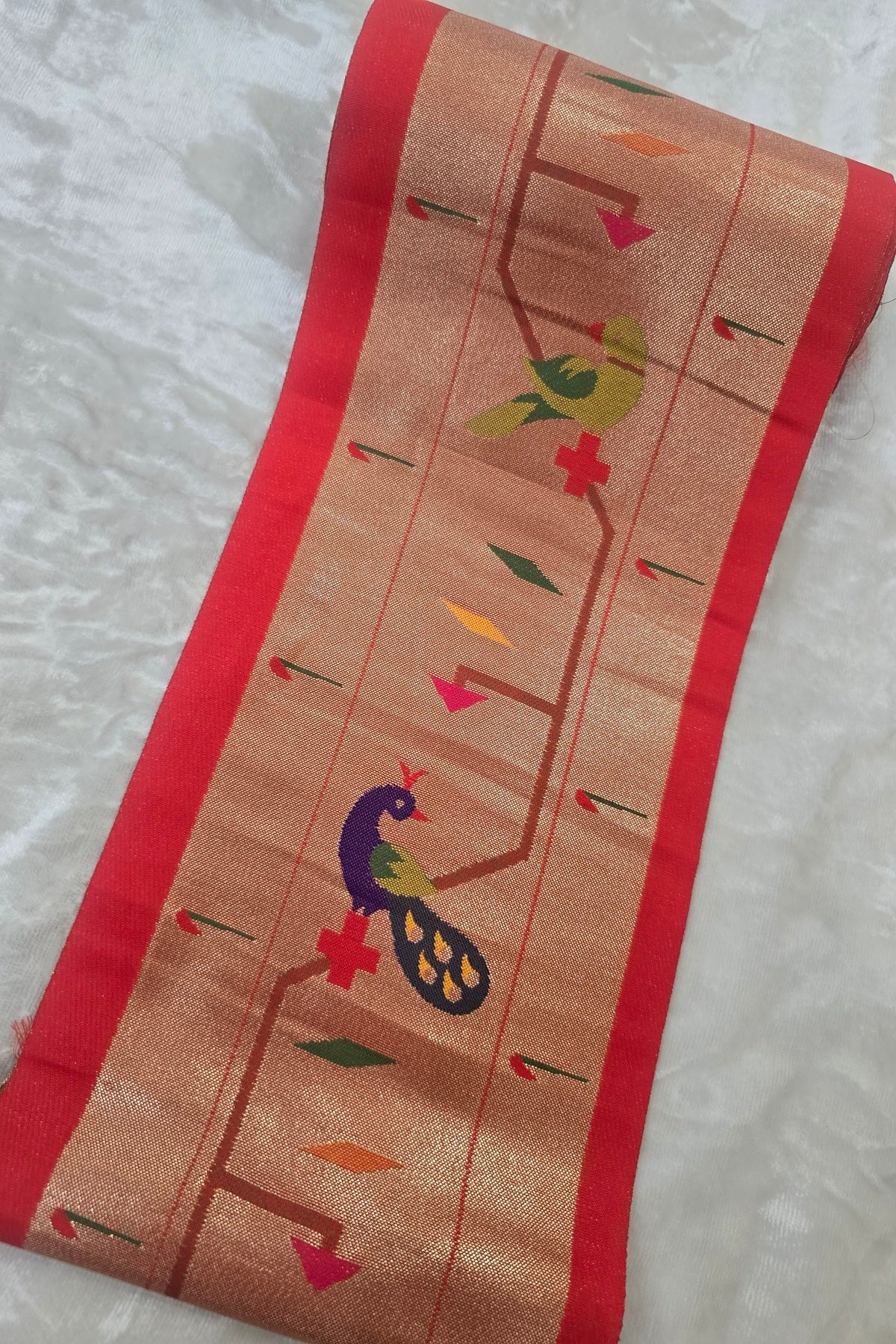 Traditional Parrot Peacock Single Muniya Border (9 Mtrs Bundle)