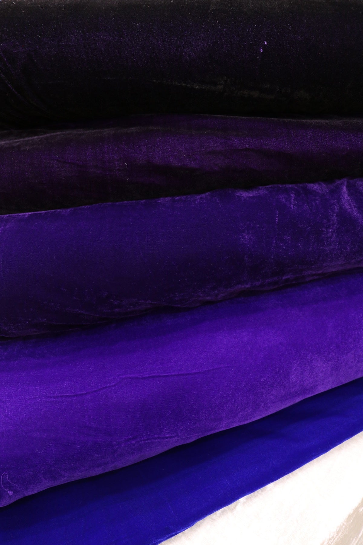 Hues Of Blues Velvet Fabric