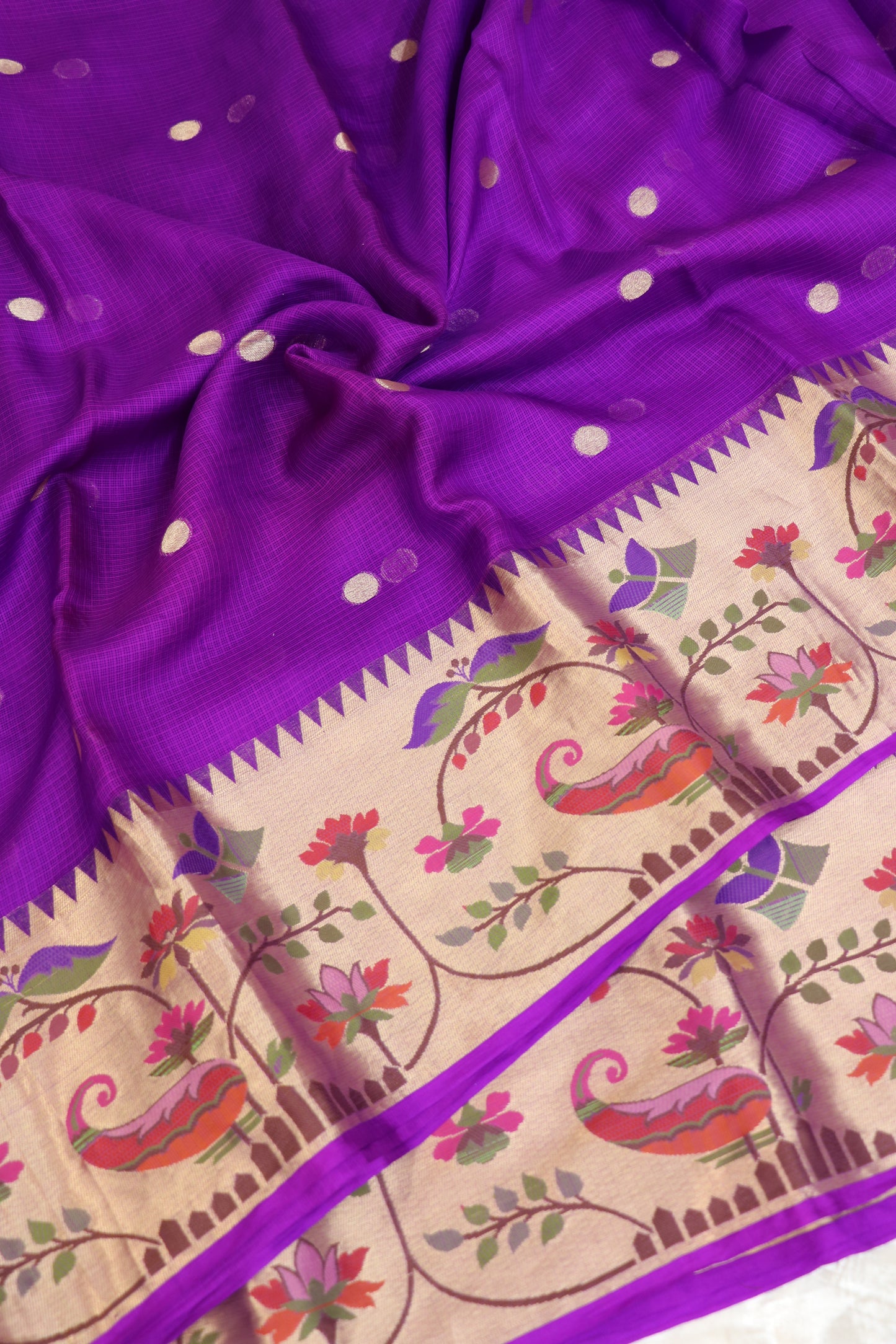 Pure Silk Kota Woven Lehenga With Pythani Border