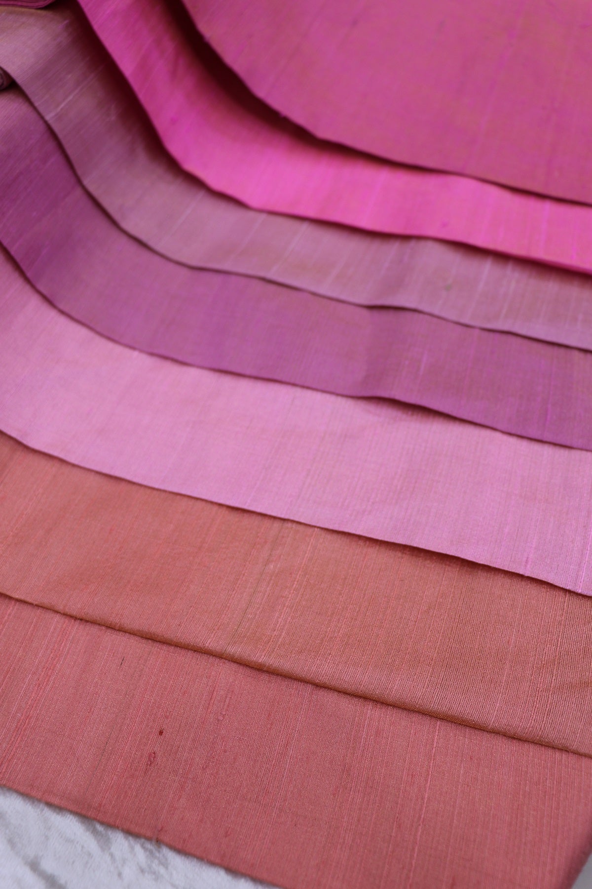 Hues of Pink Pure Tissue Raw Silk