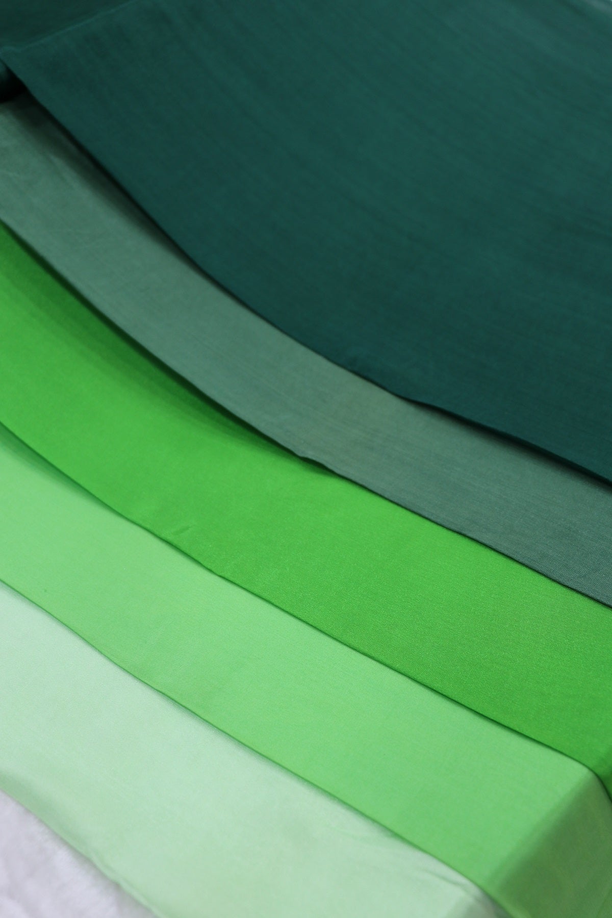 Hues Of Green Semi Tussar Fabric