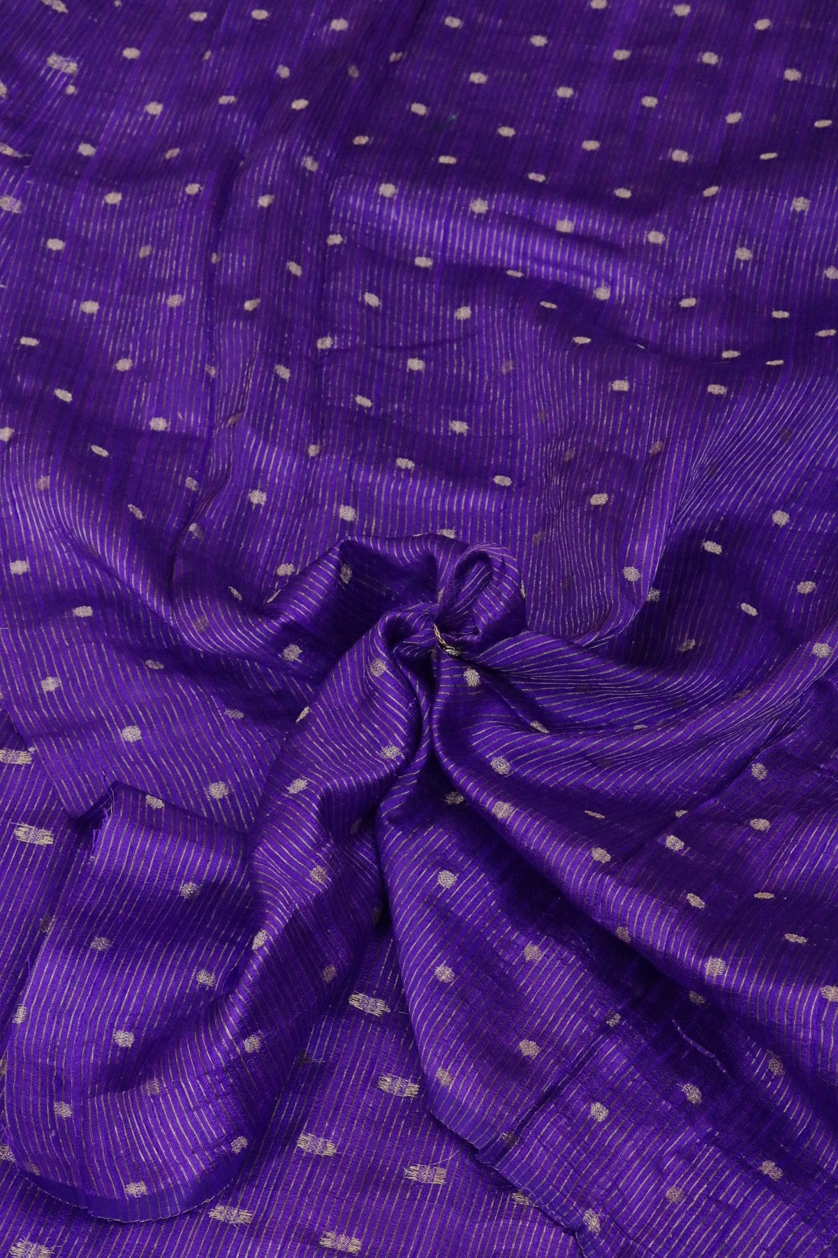 Zari Lines Weaved With Buta Motif Pure Raw Silk Fabric