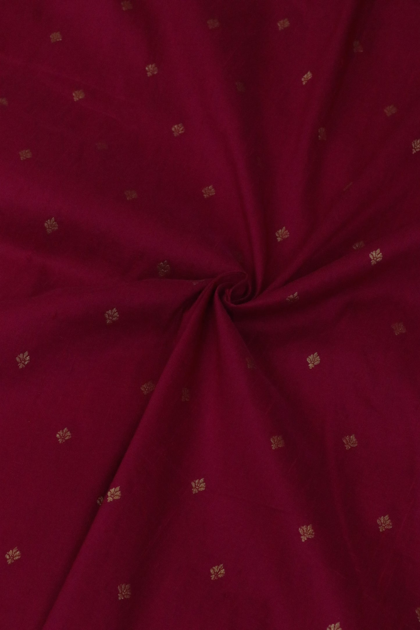 Pure Raw Silk Golden Zari Buta Weaved Fabric