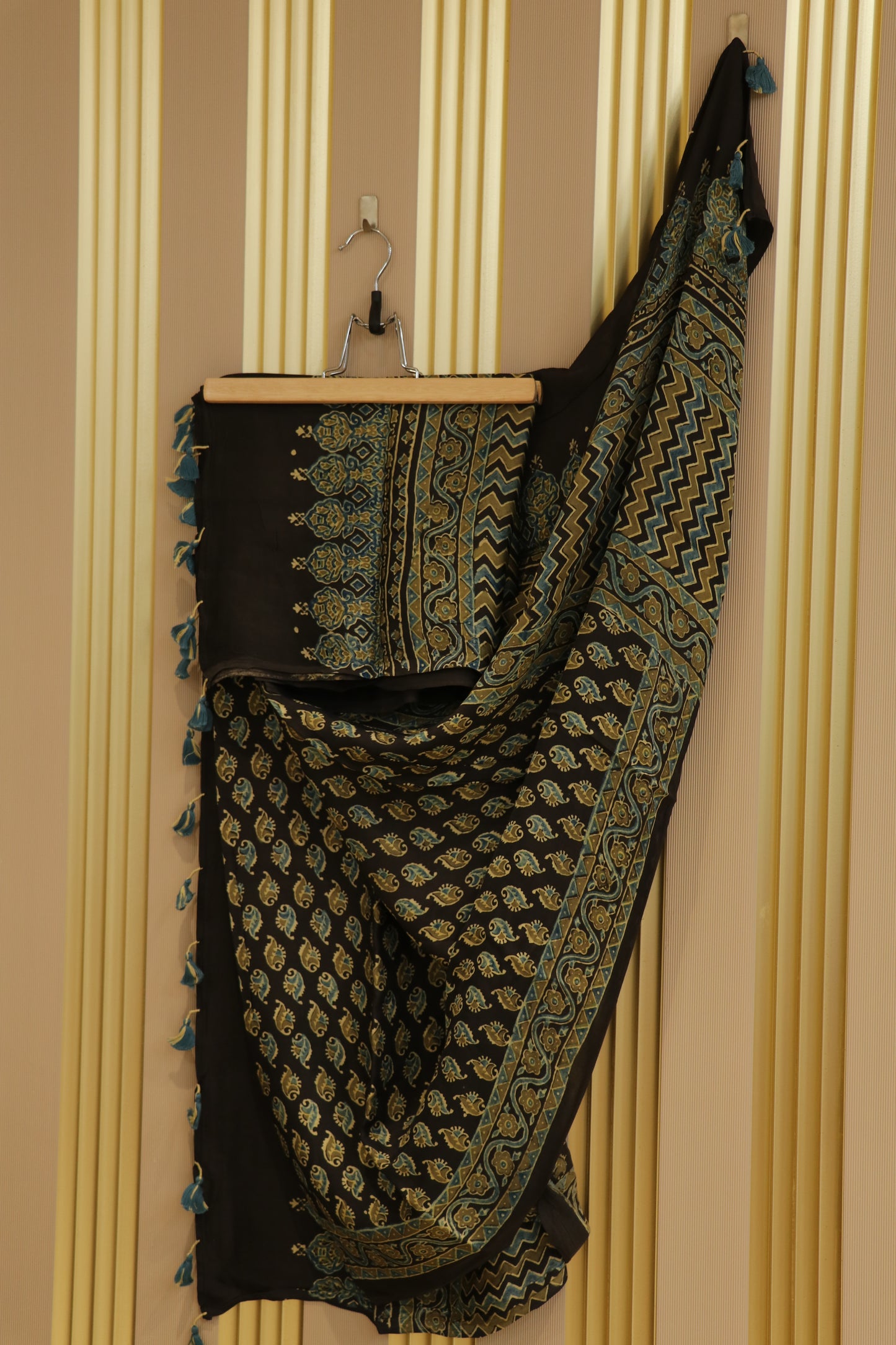 Pure modal satin ajrak dupattas