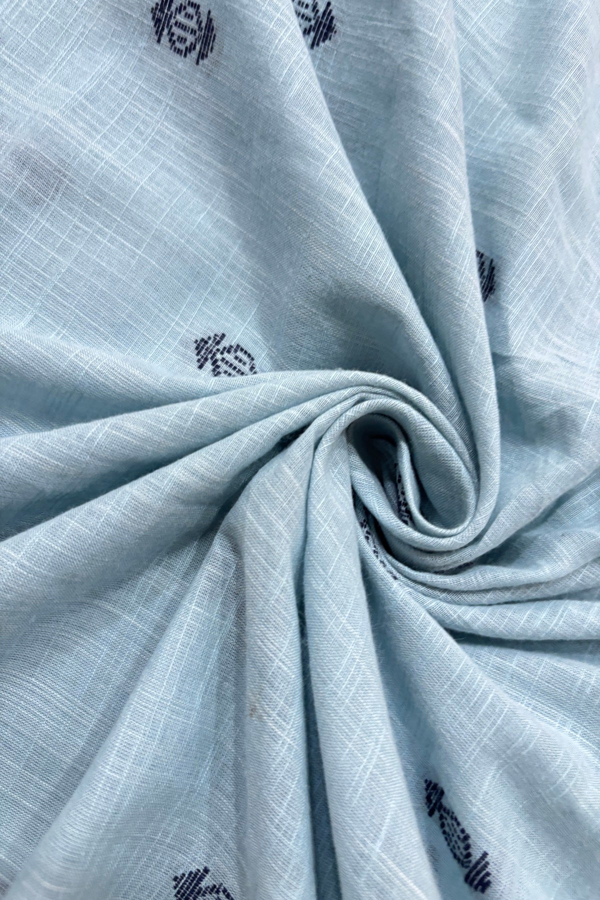 Jhamdani Motifs Thread Woven Pure Cotton Fabric