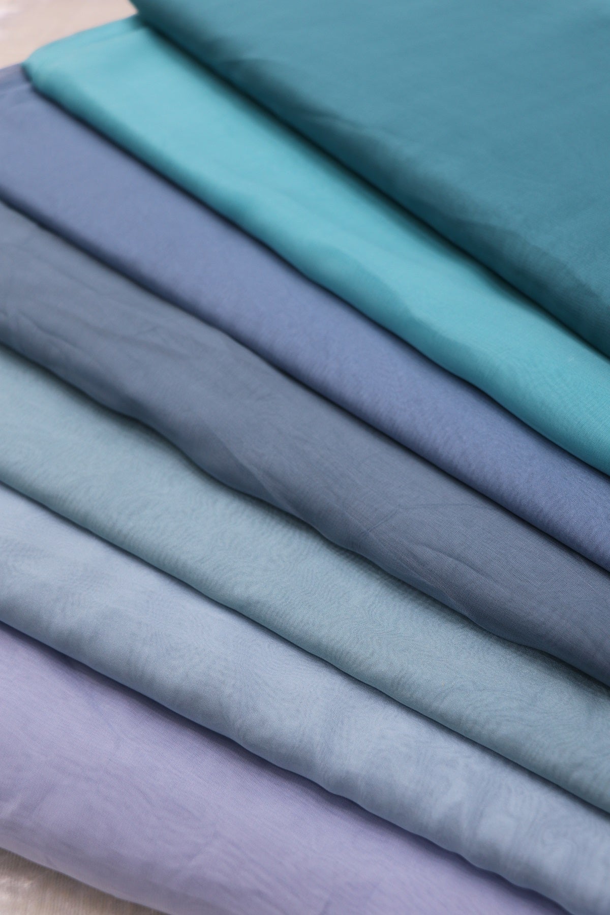 Hues of Greys Silky Organza Plain Fabric