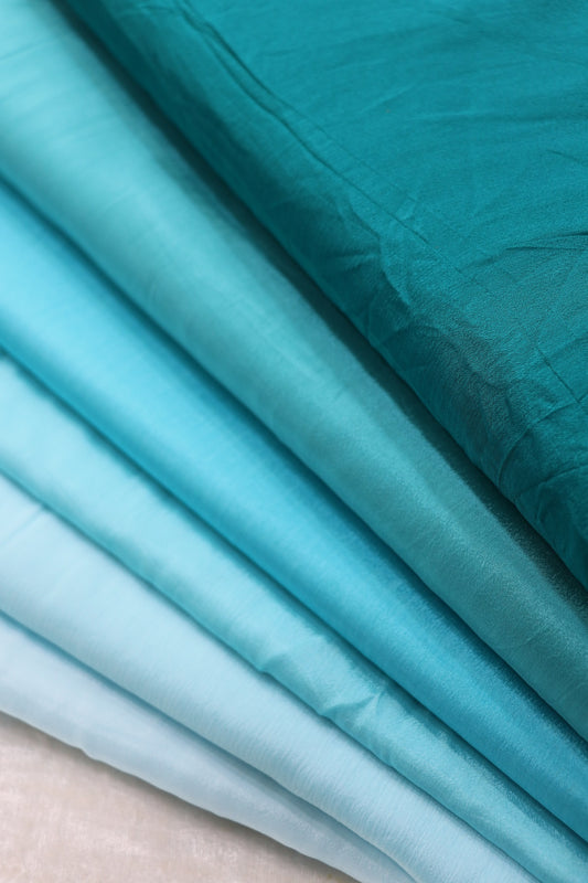 Hues Of Blues Chinon Fabric