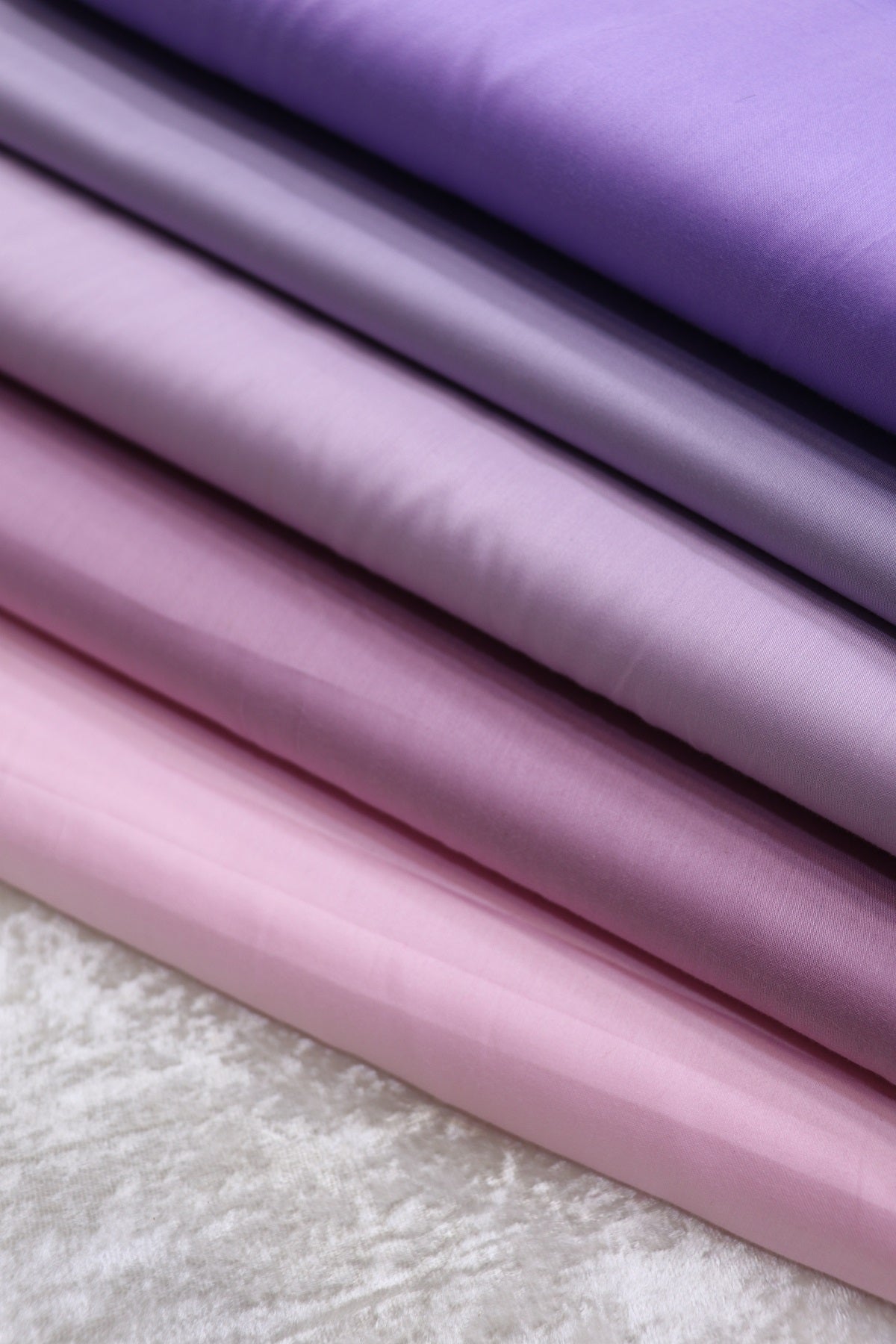 Hues Of Violets Satin Cotton Fabric