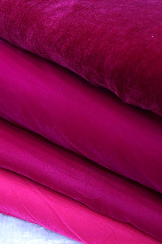 Hues Of Pink Velvet Fabric