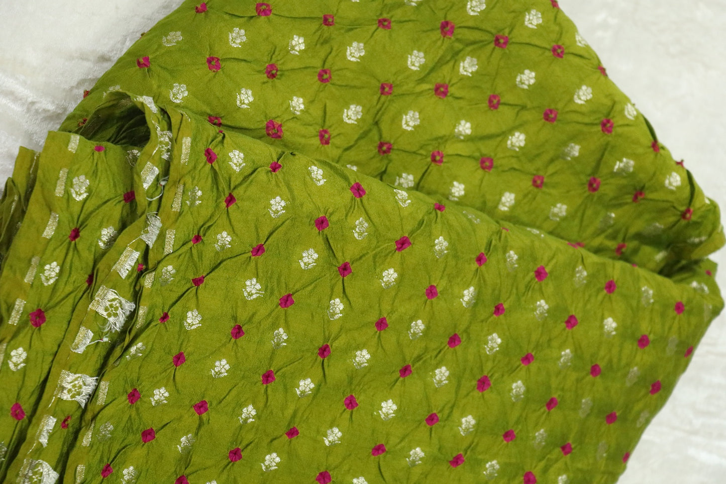 Pure Bandhani Banarasi Chiniya SIlk