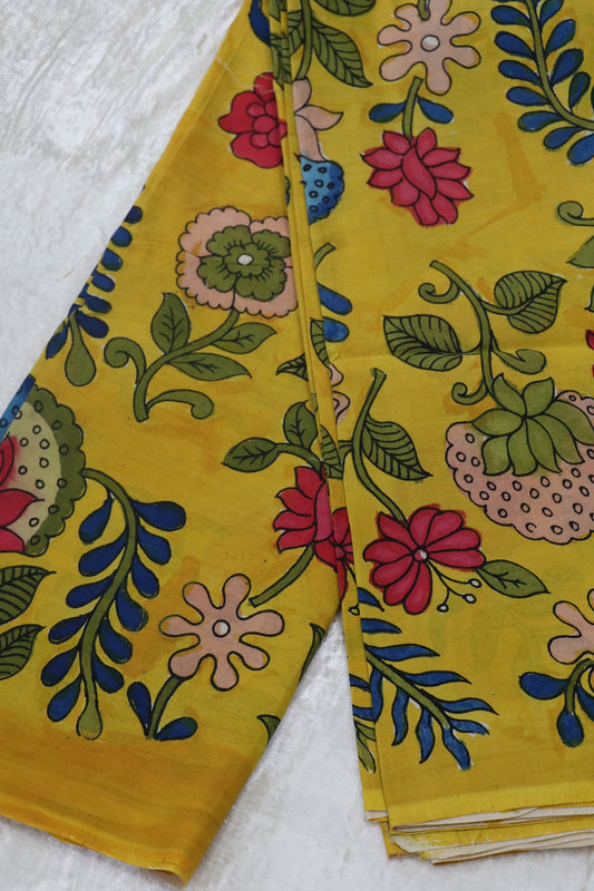 Pure Hand Painted Kalamkari Fabrics
