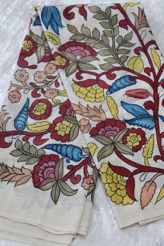 Pure Hand Painted Kalamkari Fabrics