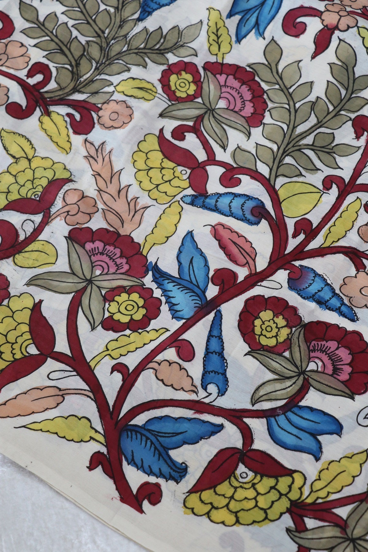 Pure Hand Painted Kalamkari Fabrics