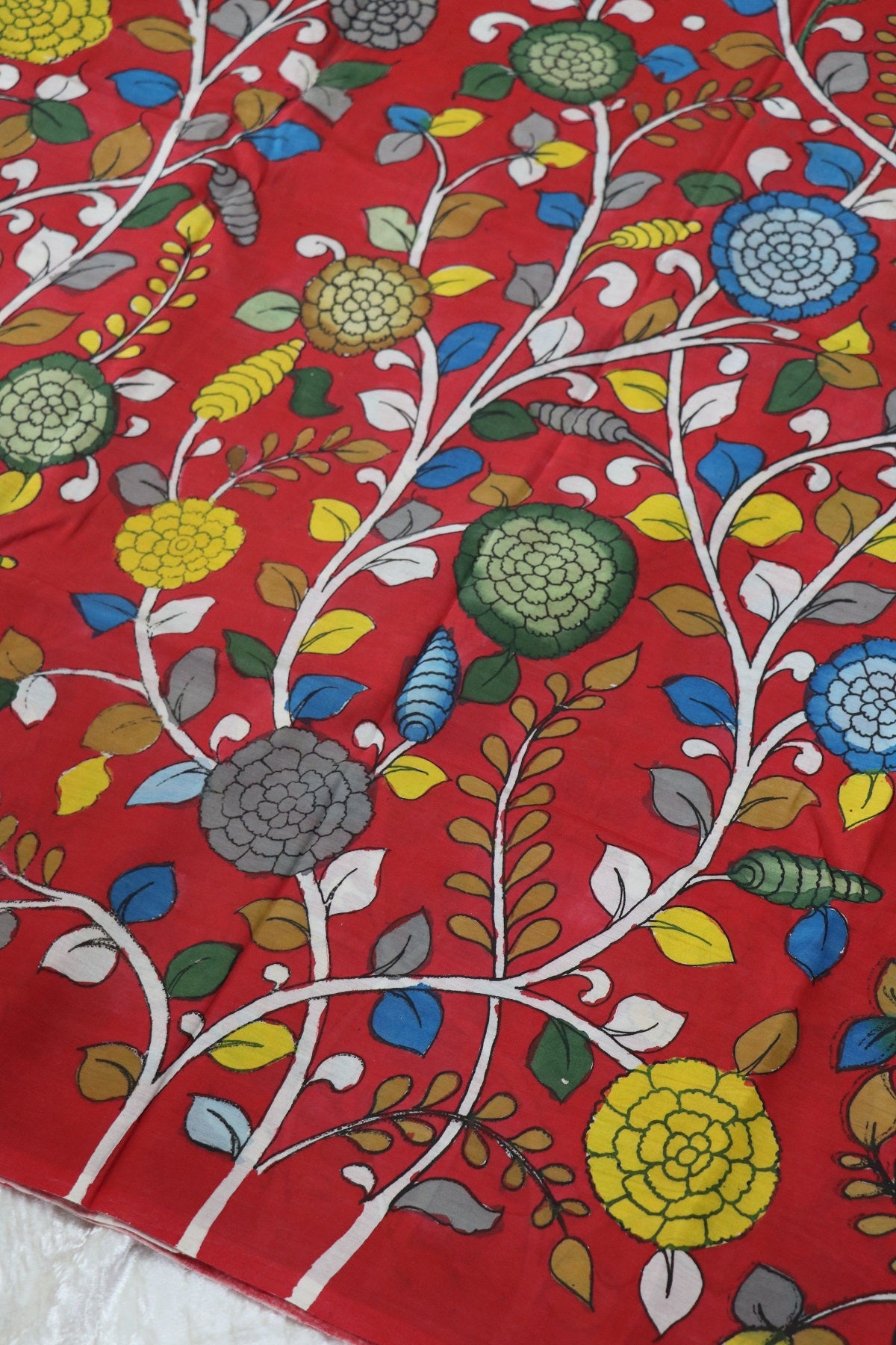 Pure Hand Painted Kalamkari Fabrics