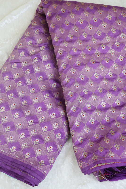 Botanical Motif Banaras Pure Silk Brocades (Colors Available)
