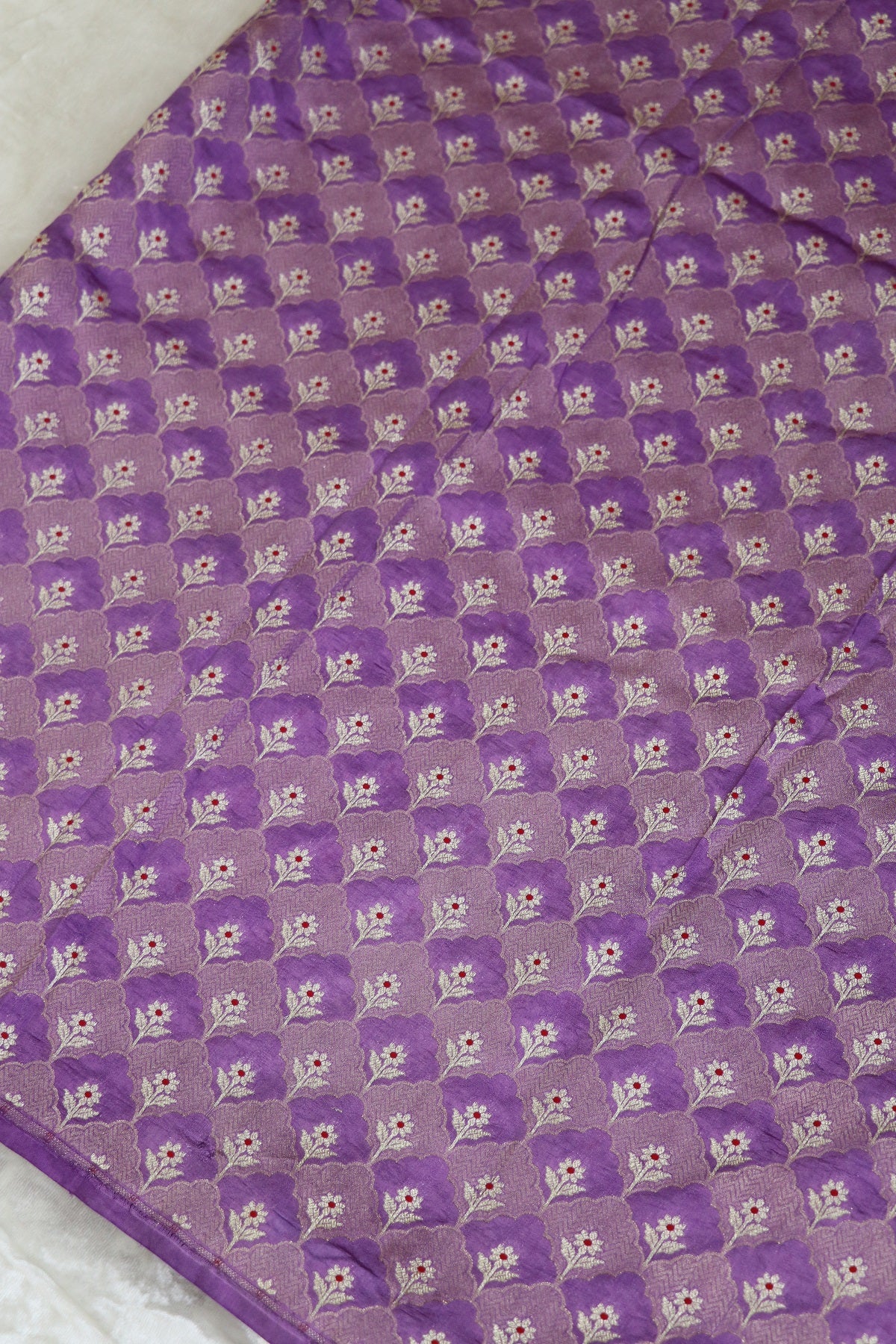 Botanical Motif Banaras Pure Silk Brocades (Colors Available)