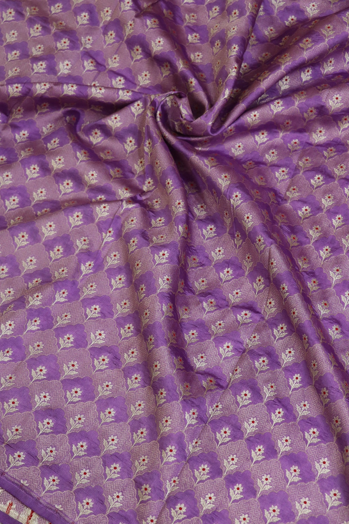 Botanical Motif Banaras Pure Silk Brocades (Colors Available)