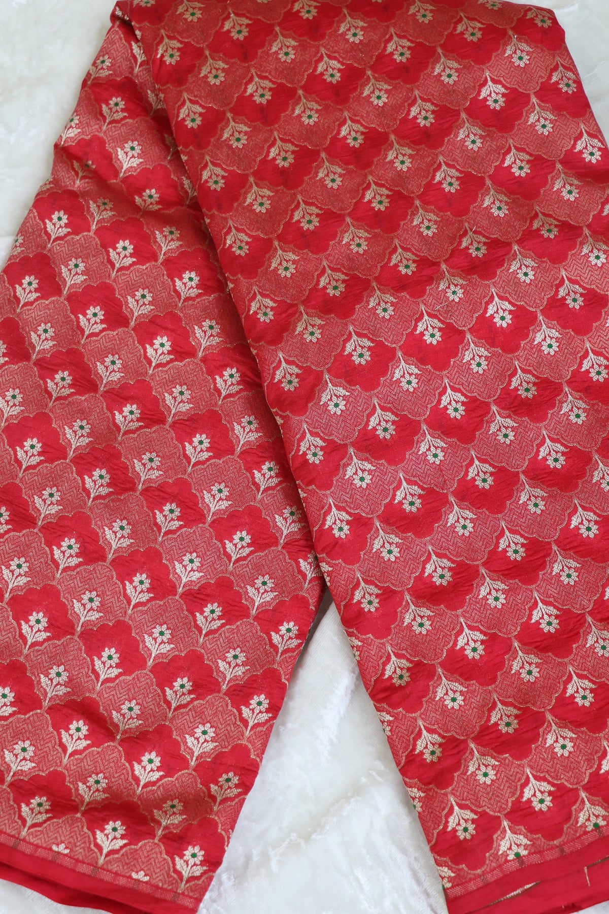 Botanical Motif Banaras Pure Silk Brocades (Colors Available)