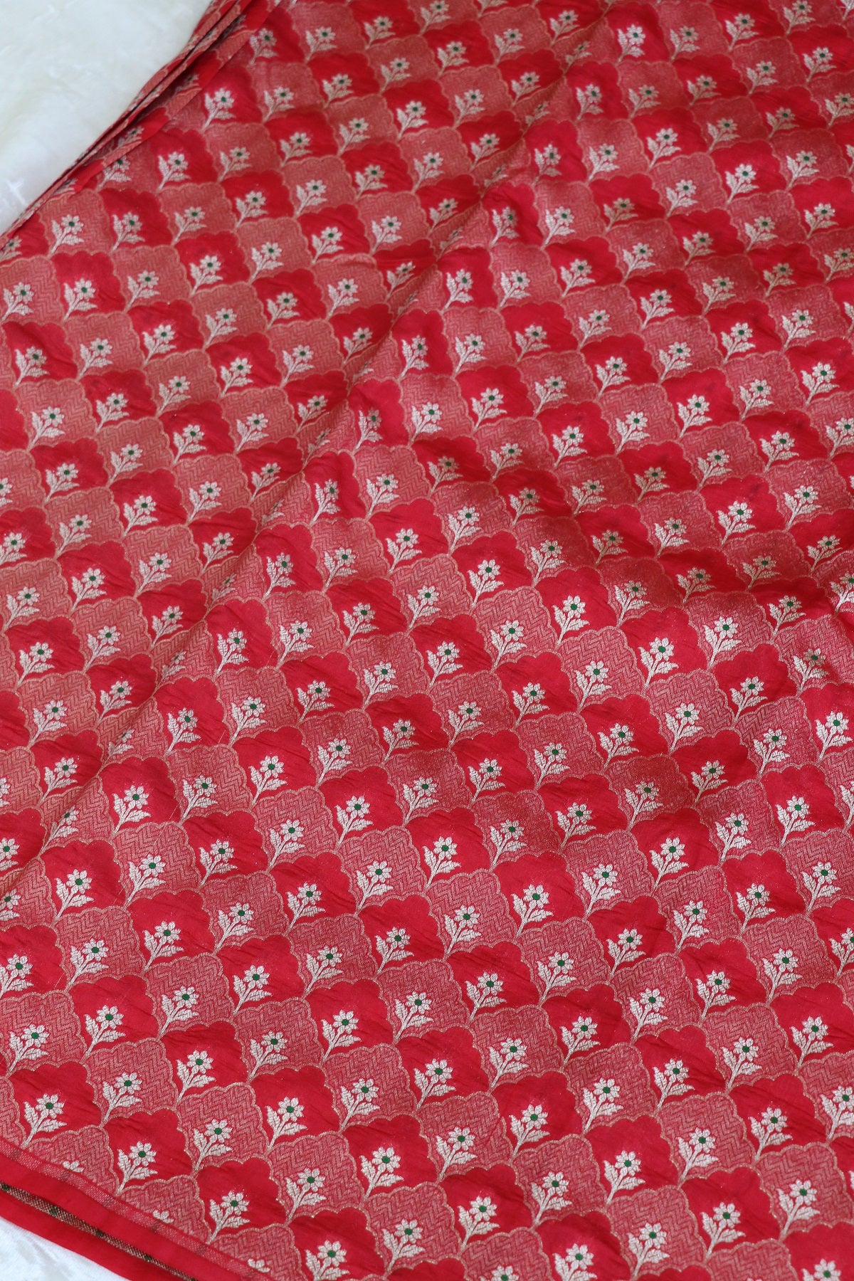 Botanical Motif Banaras Pure Silk Brocades (Colors Available)