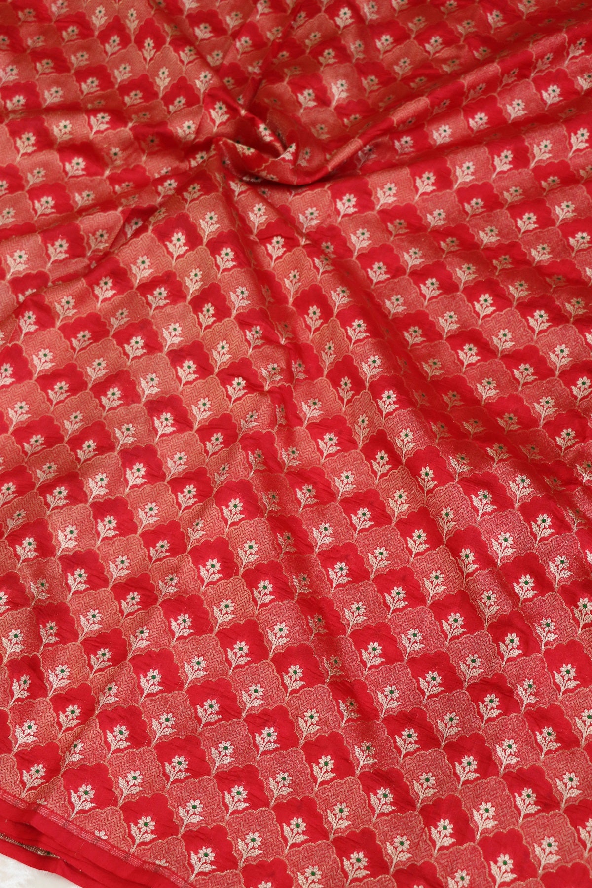Botanical Motif Banaras Pure Silk Brocades (Colors Available)