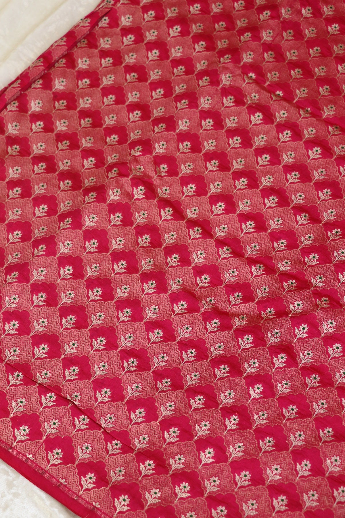 Botanical Motif Banaras Pure Silk Brocades (Colors Available)