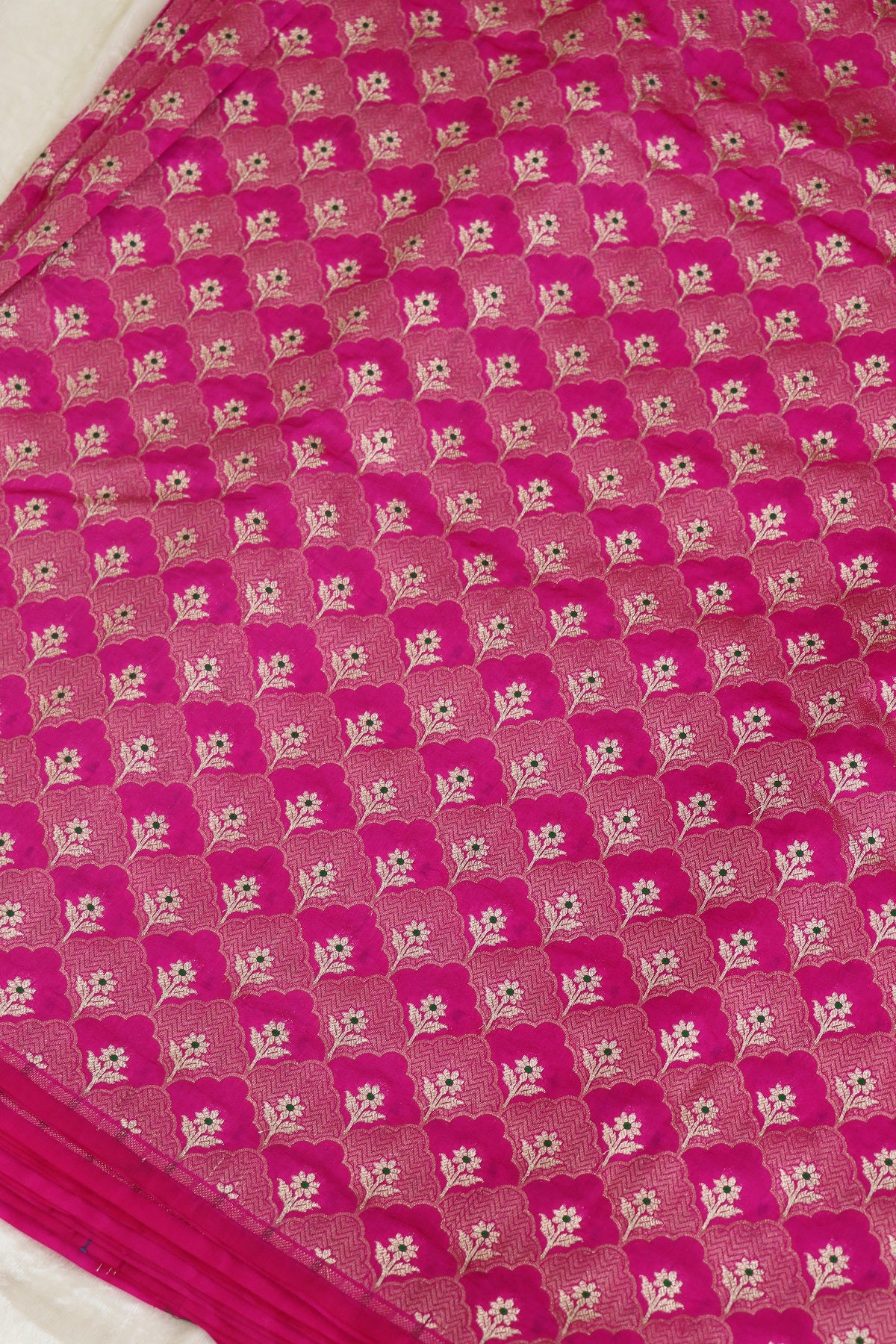 Botanical Motif Banaras Pure Silk Brocades (Colors Available)
