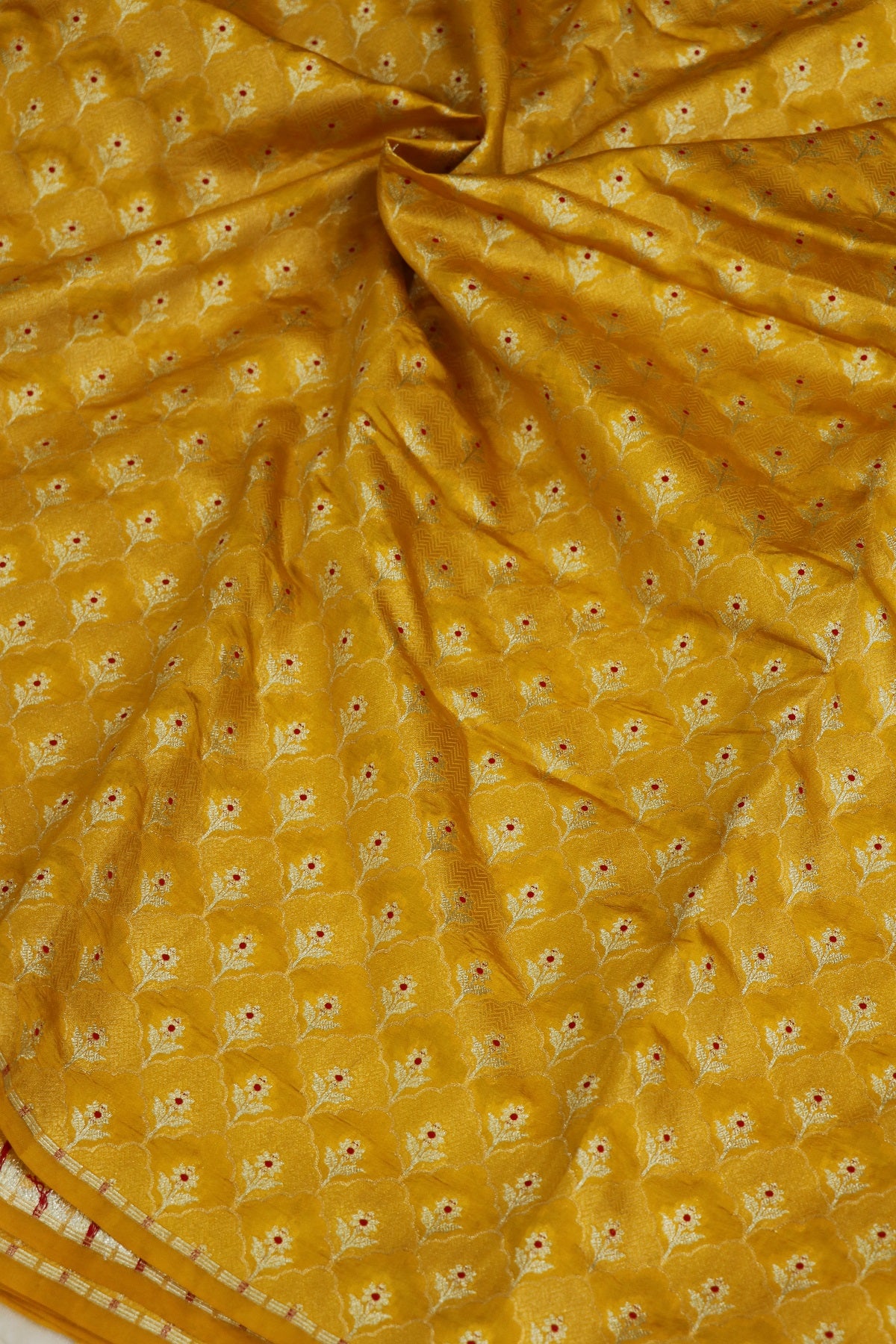 Botanical Motif Banaras Pure Silk Brocades (Colors Available)