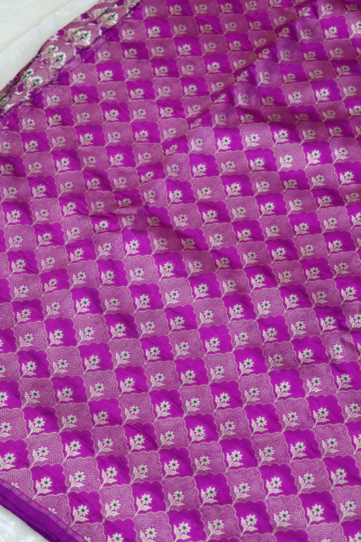 Botanical Motif Banaras Pure Silk Brocades (Colors Available)
