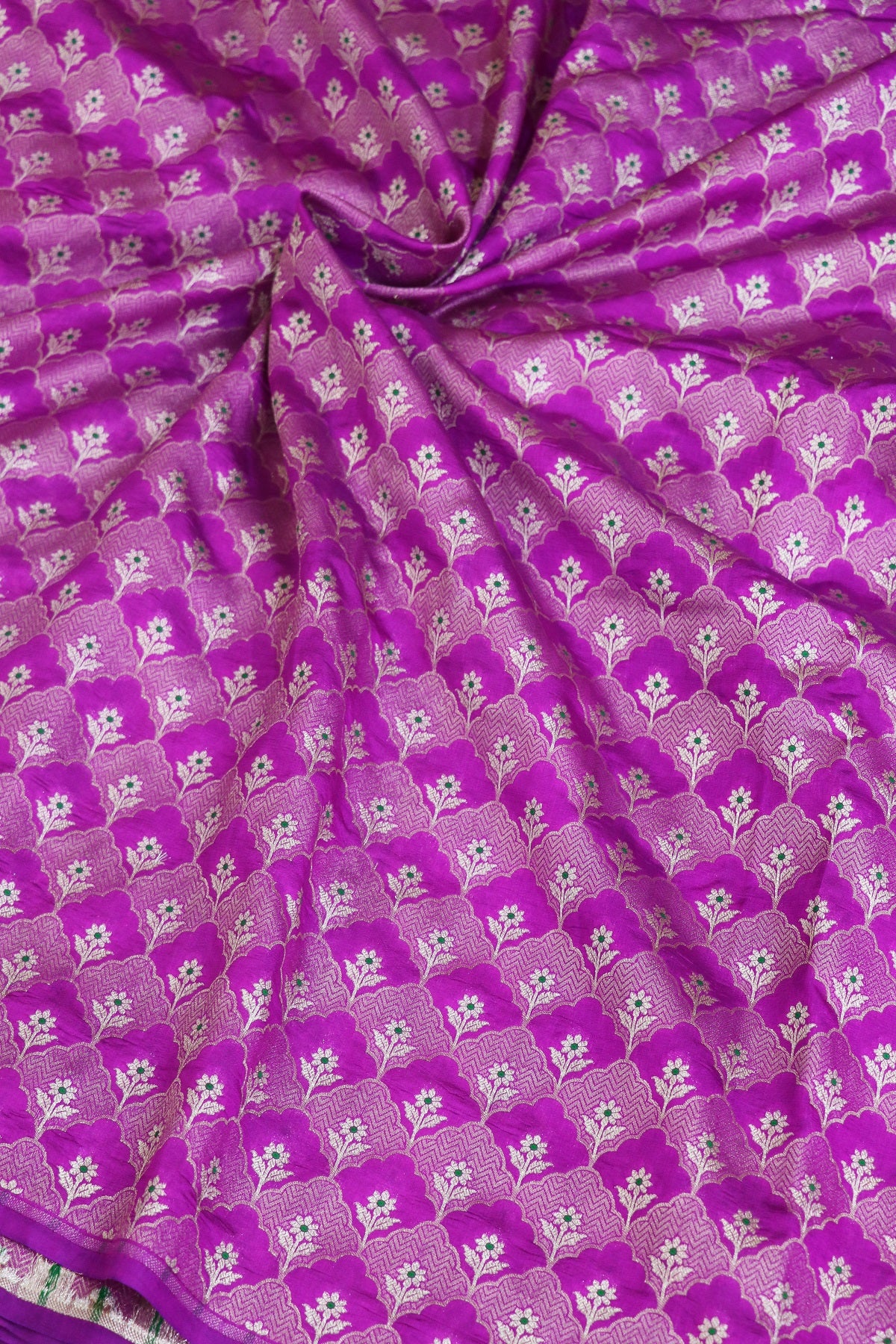 Botanical Motif Banaras Pure Silk Brocades (Colors Available)
