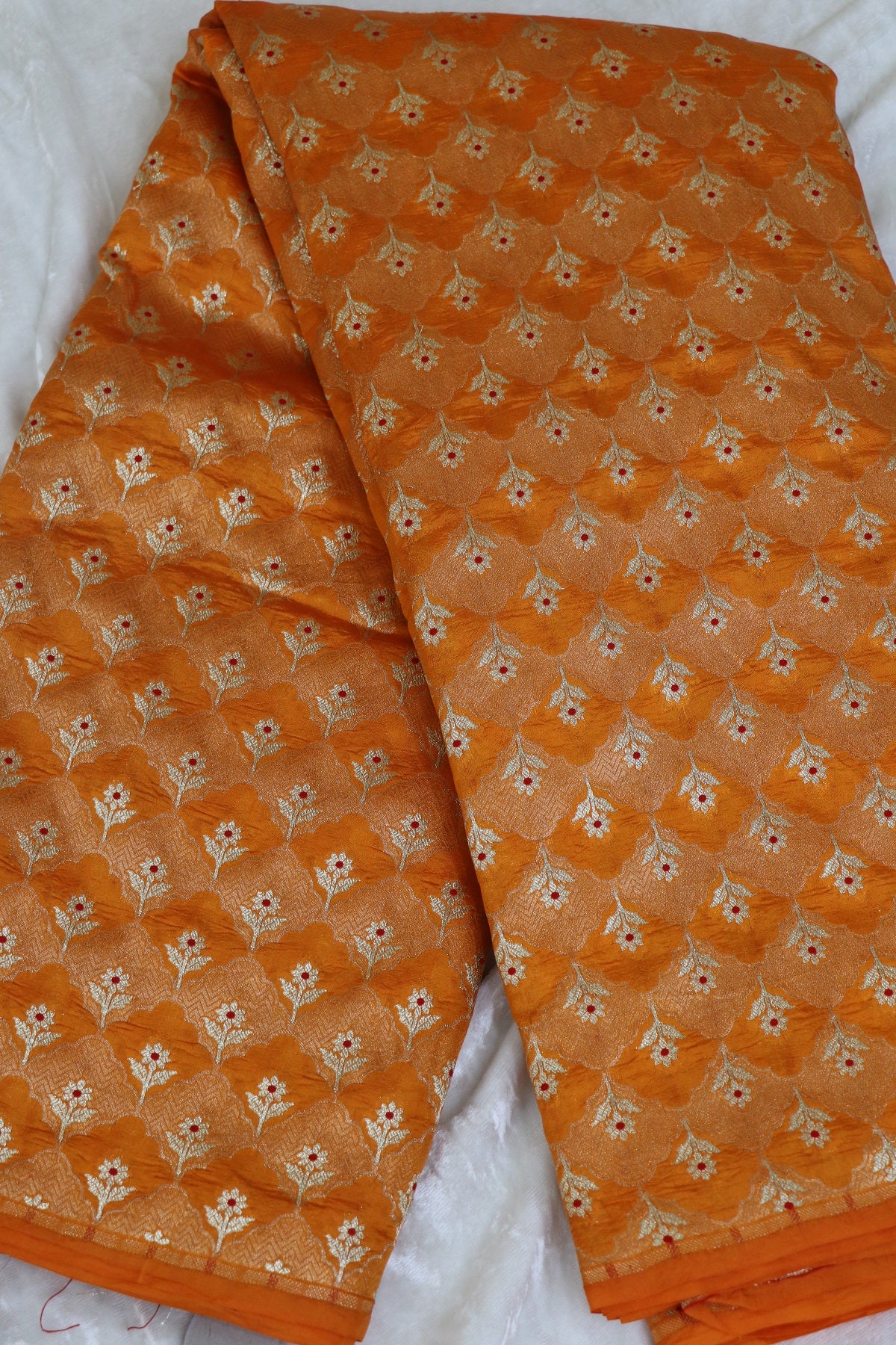 Botanical Motif Banaras Pure Silk Brocades (Colors Available)