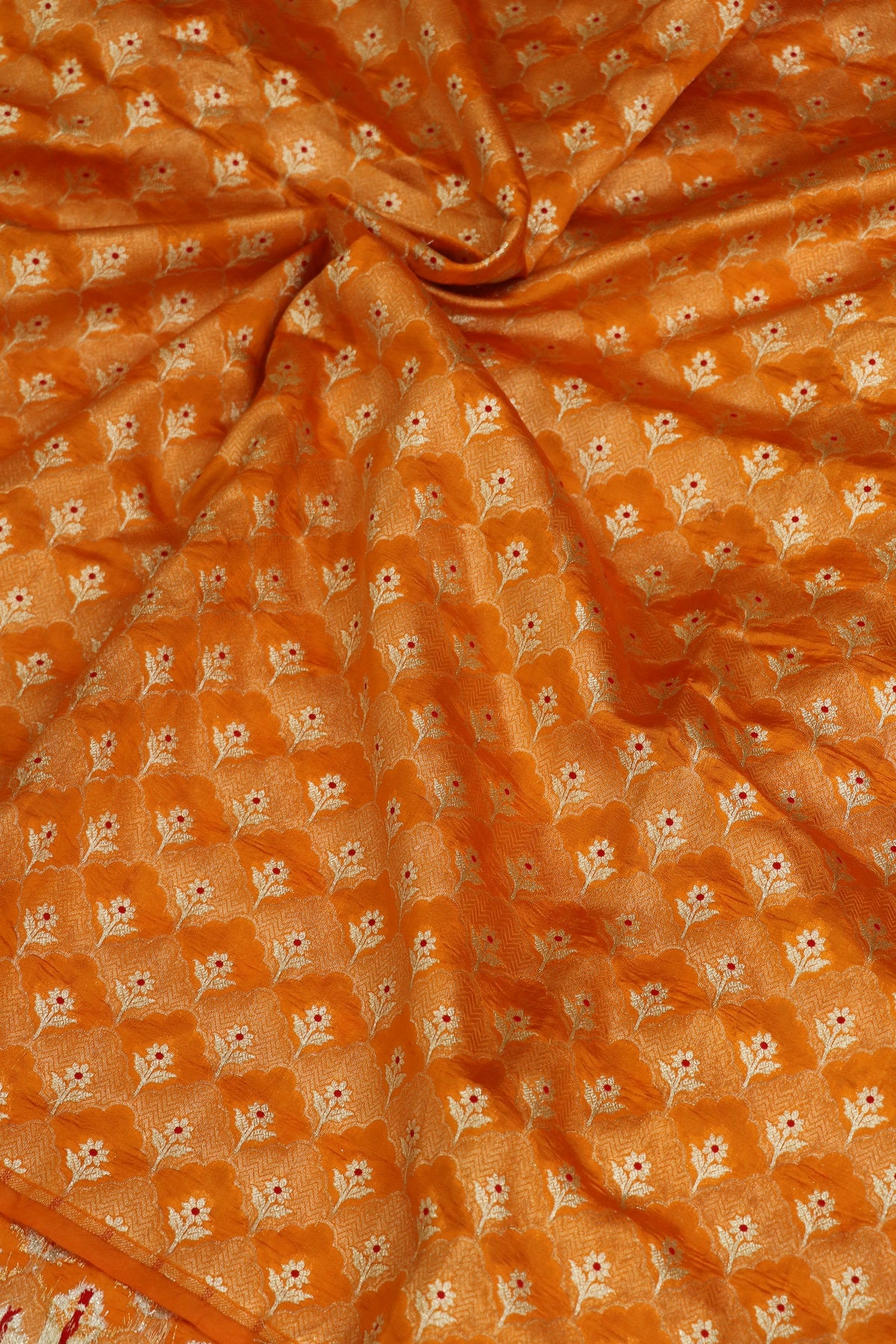 Botanical Motif Banaras Pure Silk Brocades (Colors Available)