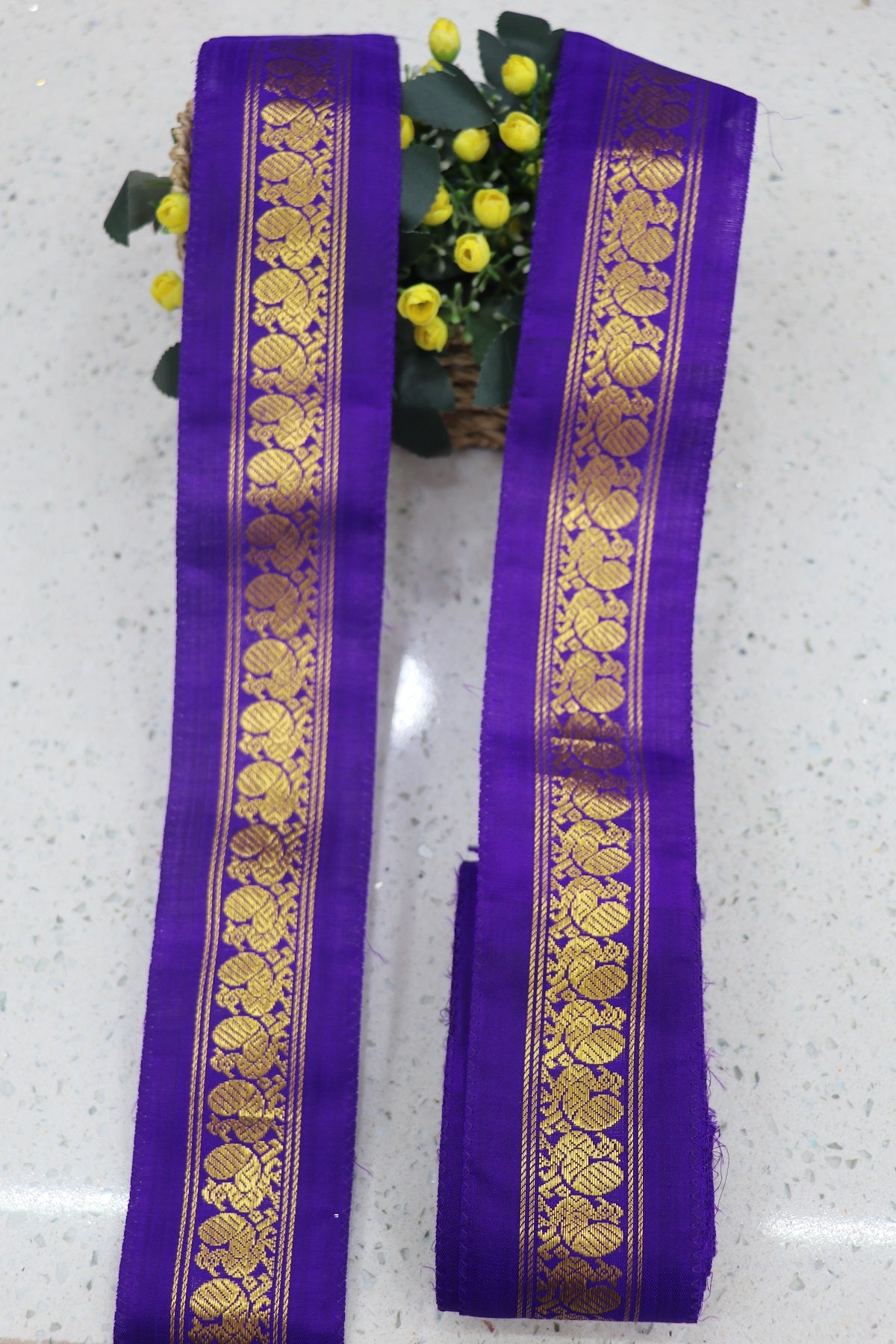2.5 Inches Kanchi Woven Border/Lace With Annapakshi Motif