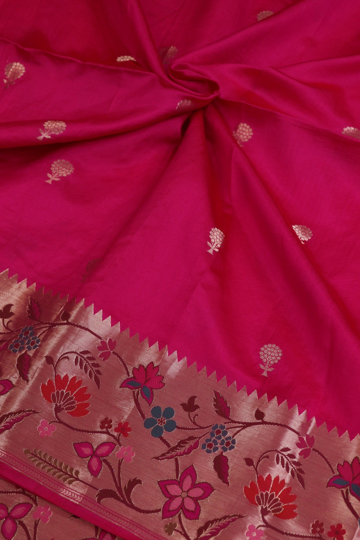 Pure Banaras Silk Woven Lehenga With Paithani Border