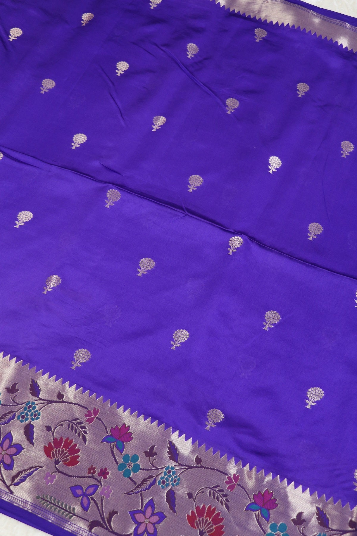 Pure Banaras Silk Woven Lehenga With Paithani Border