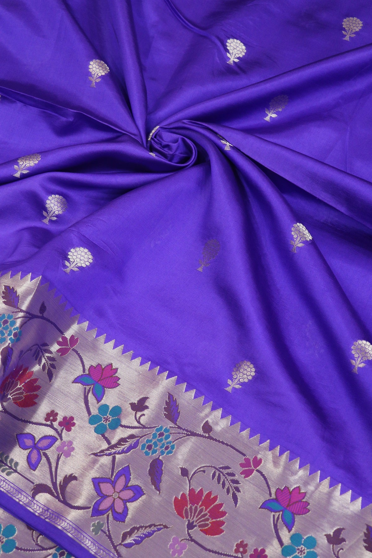 Pure Banaras Silk Woven Lehenga With Paithani Border