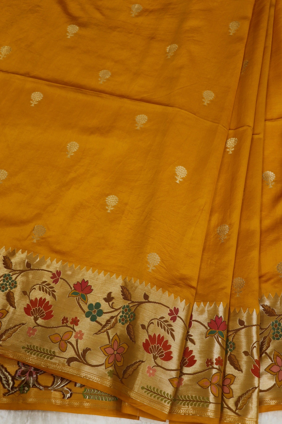 Pure Banaras Silk Woven Lehenga With Paithani Border