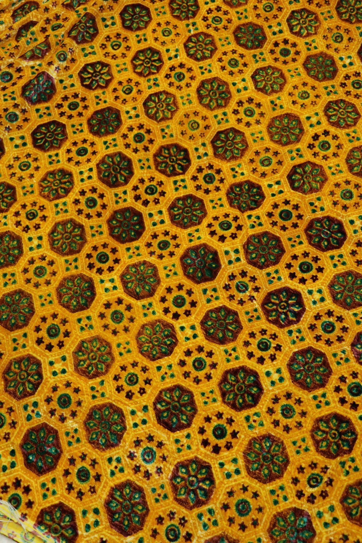Pure Velvet Ajrak Printed Fabric
