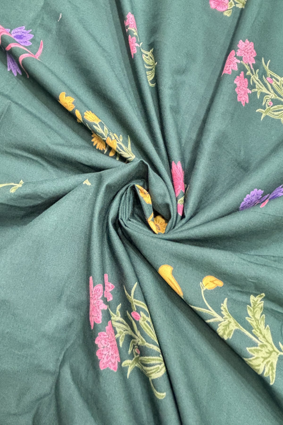 Mughal Floral Printed Pure Cotton Fabric