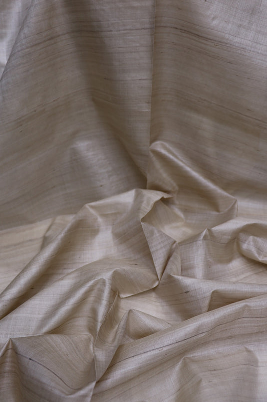 Pure Desi Tussar Light Beige Dyeable Fabric