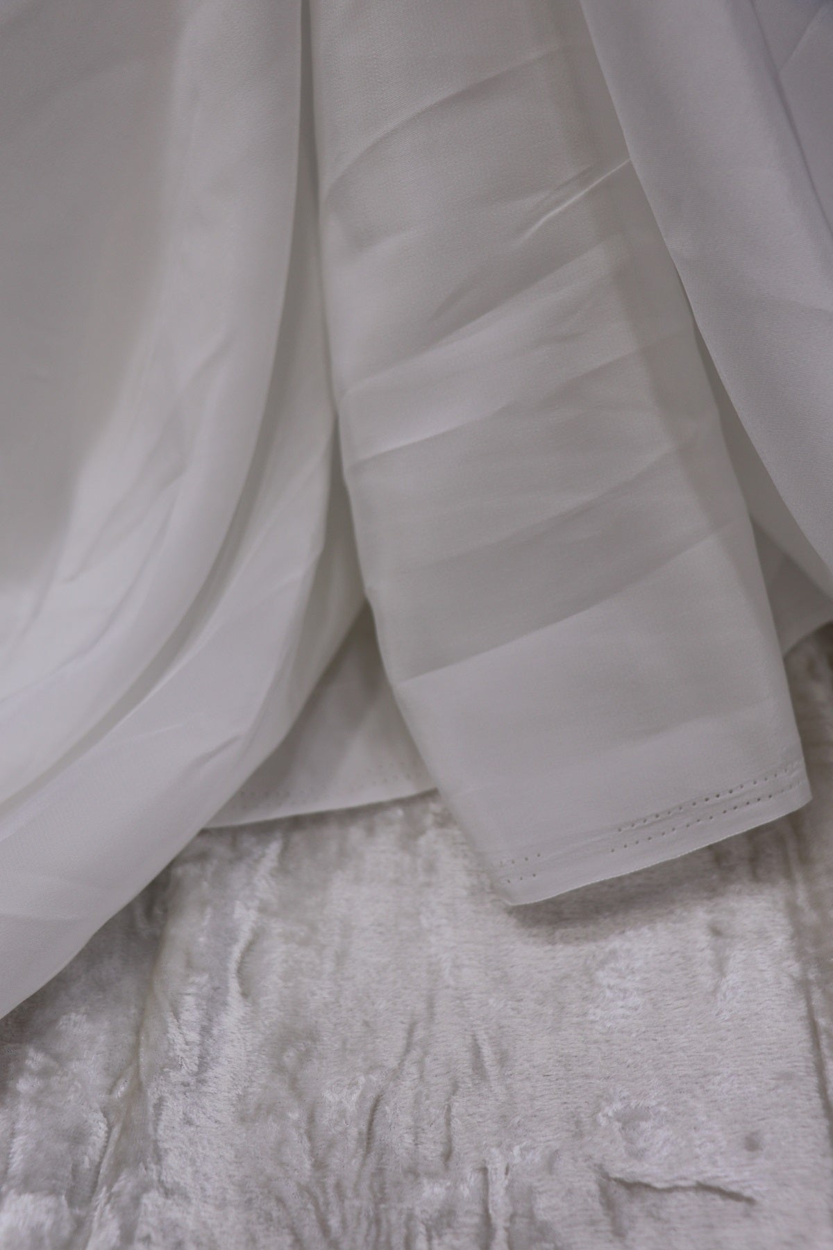 White Dyeable Natural Crepe Fabric
