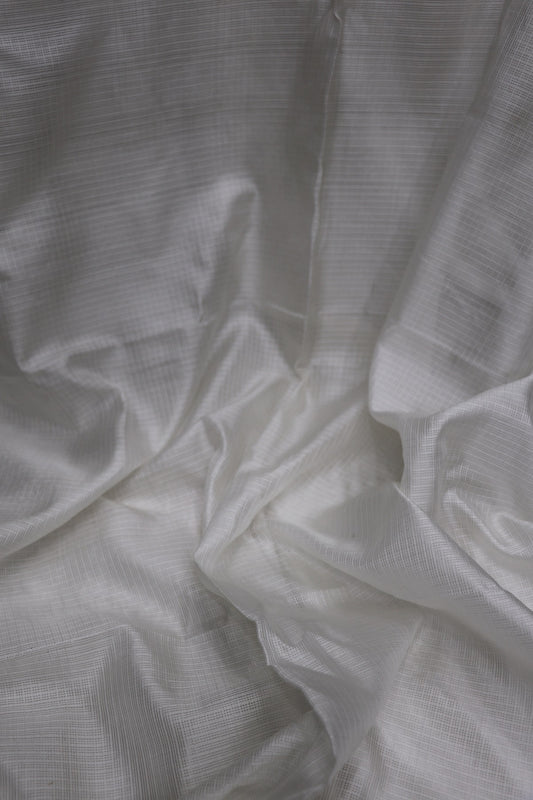 Pure Double Silk Kota White Dyeable fabric