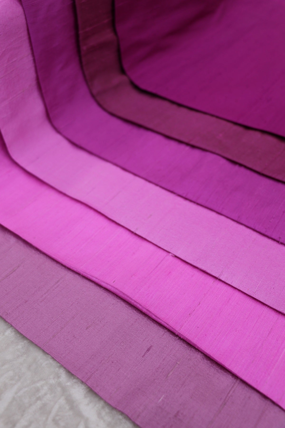 Hues Of Pinks & Purples Pure Raw Silk