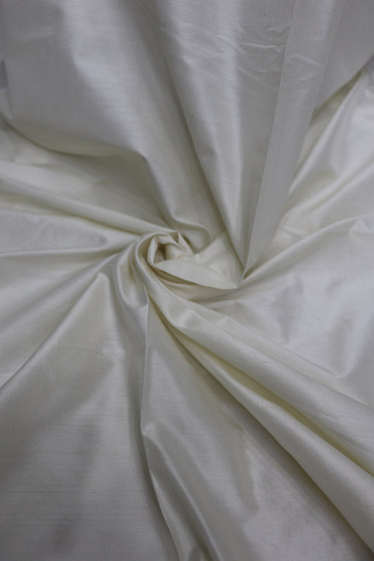 Pure Katan Chiniya White Dyeable fabric