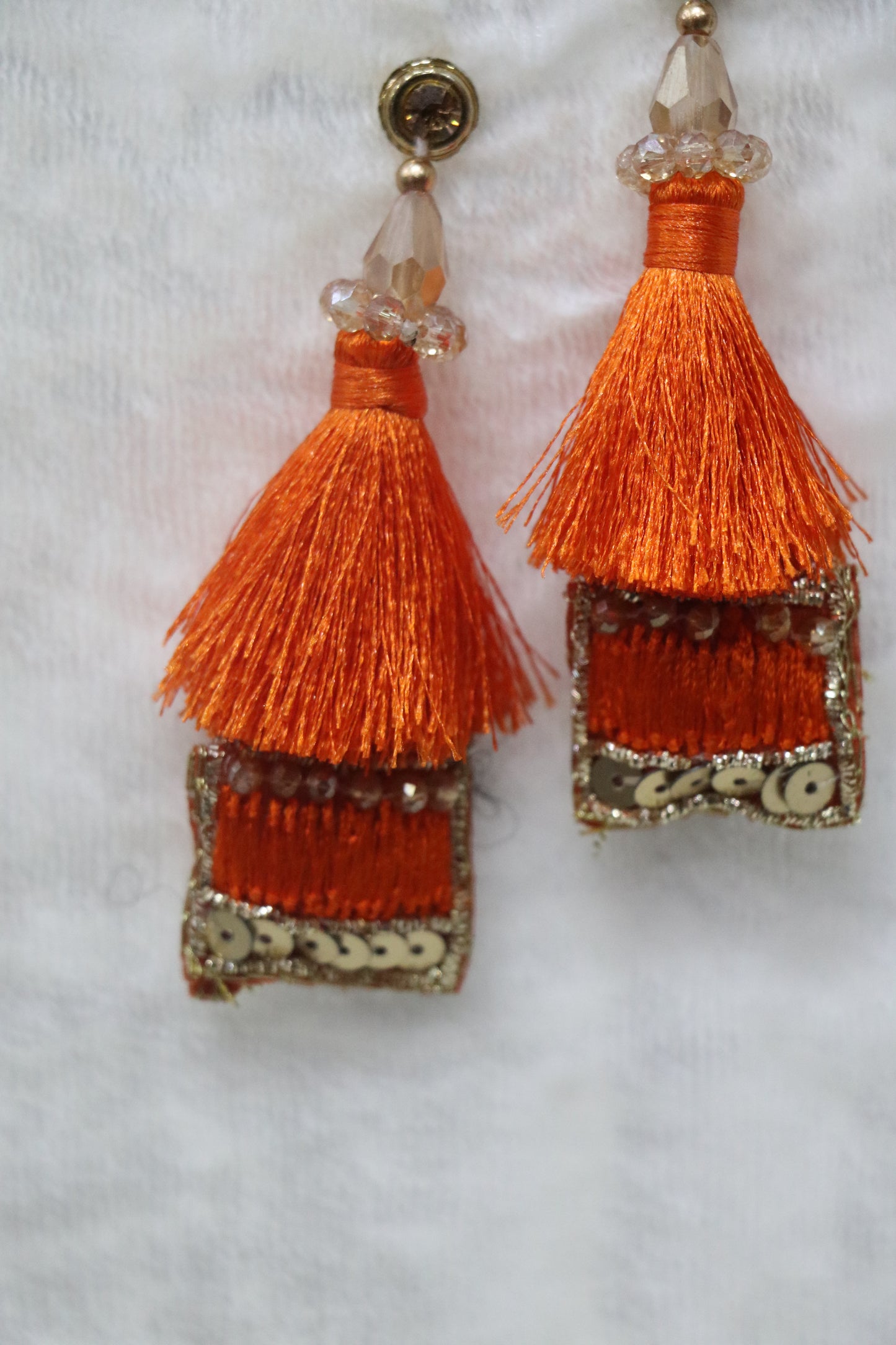 Sequins & Zardosi Hand Worked Silk Thread Blouse Latkans