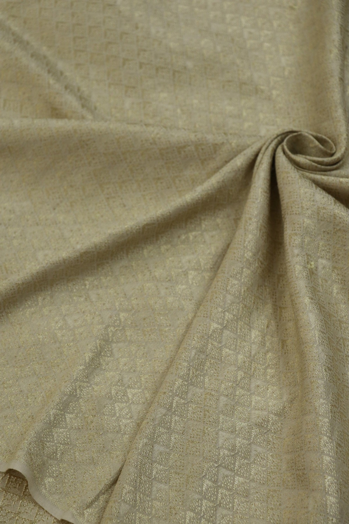 Pure Moonga Silk Diamond Shaped Woven Fabric