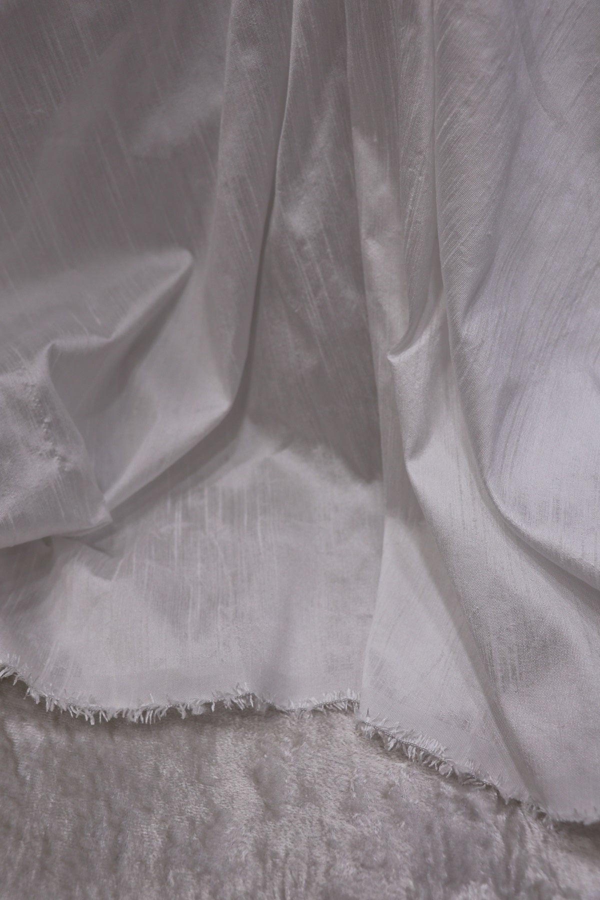 Semi Dupion Rawsilk White Dyeable
