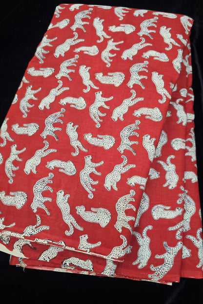 Cheetah Printed Pure Cotton Fabric