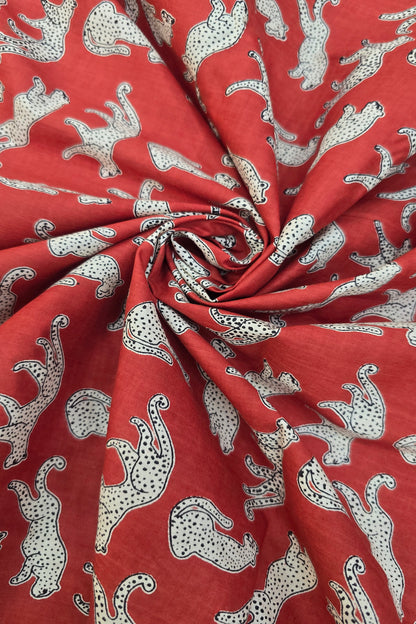 Cheetah Printed Pure Cotton Fabric