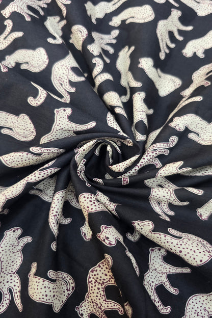 Cheetah Printed Pure Cotton Fabric