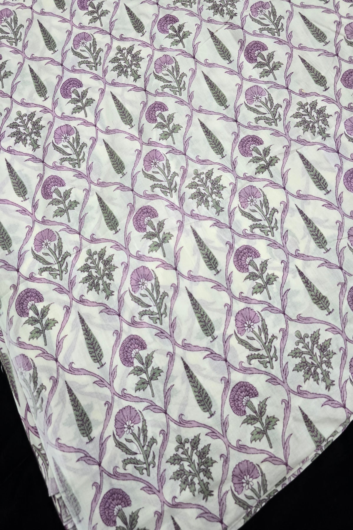 Pine Tree & Primrose Printed Cotton Fabric